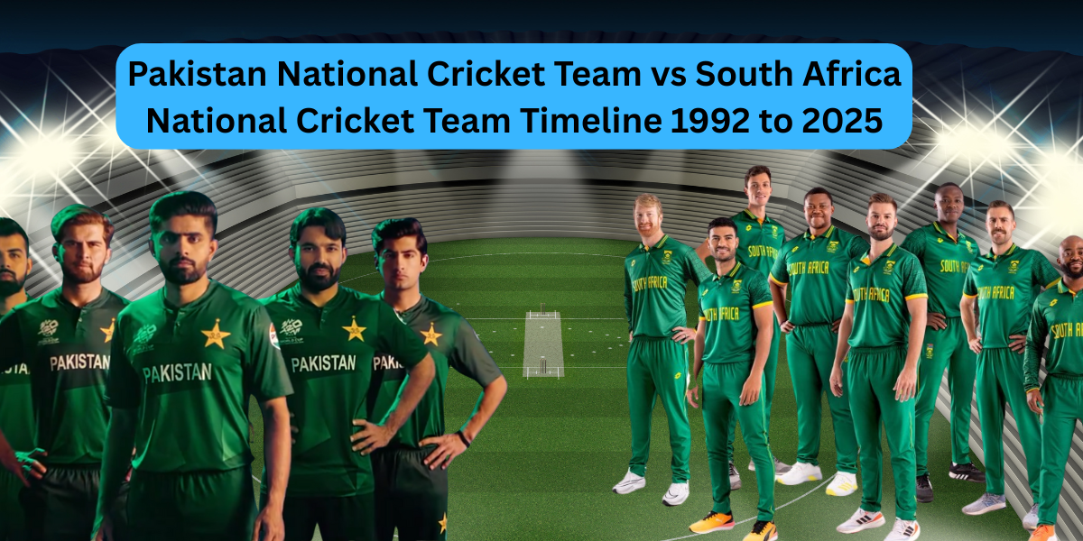 Pakistan National Cricket Team vs South Africa National Cricket Team Timeline 1992 to 2025