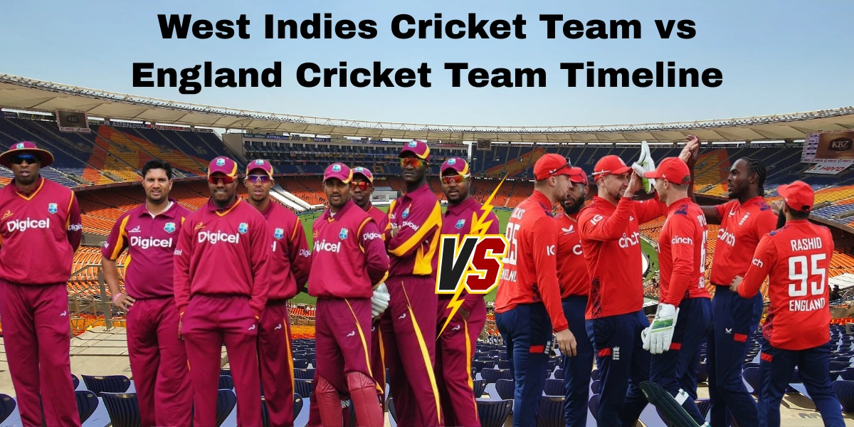 West Indies Cricket Team vs England Cricket Team Timeline